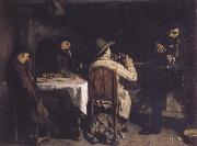 Gustave Courbet After Dinner at Ornans Spain oil painting artist